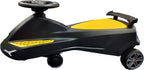 Lamborghini Swing Car Ride On with Lights and Sounds, 360 Rotation, Movable Rear Wing - Black