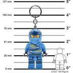 LEGO Ninjago Large 3 Inch Tall Figure Keychain Light - Jay (KE148H)