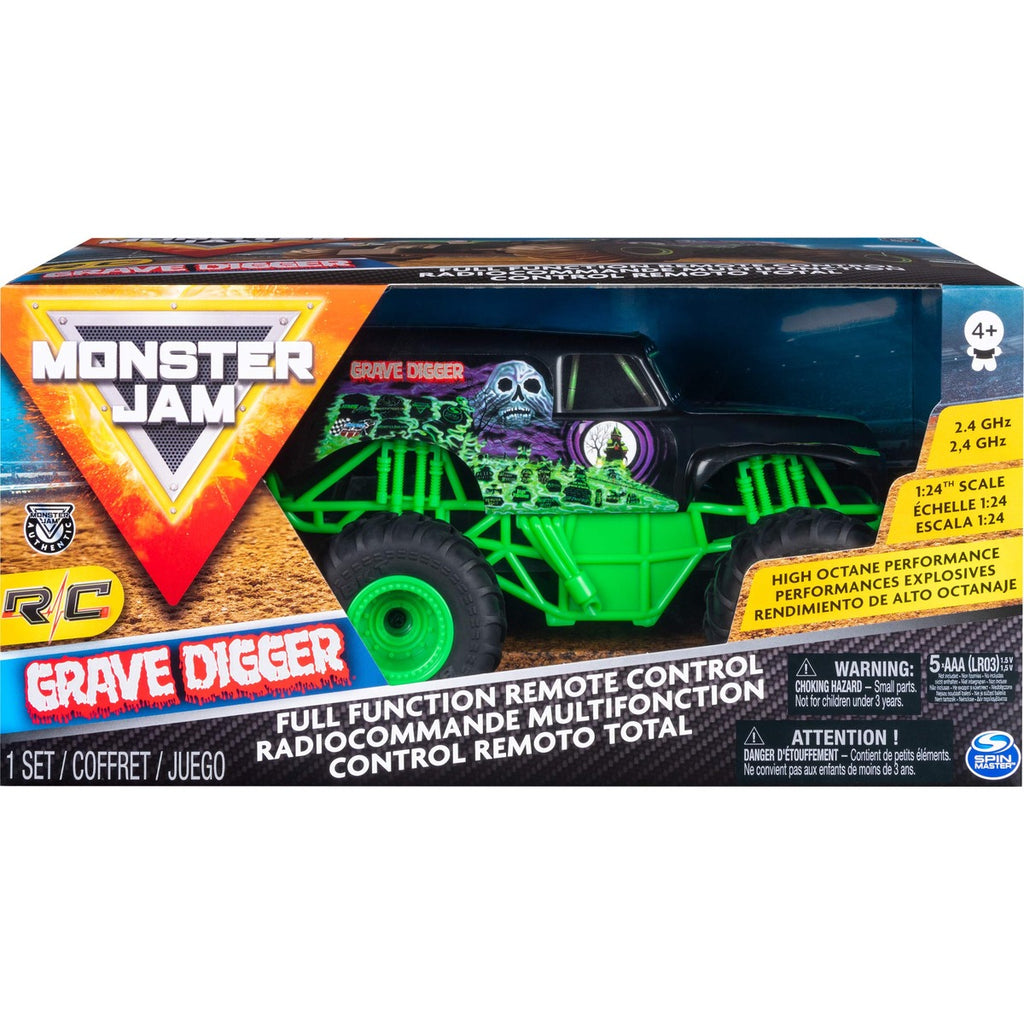 Monster Jam, Authentic Grave Digger RC, 1:24 Scale, 2.4 GHz, for Ages 4 and Up
