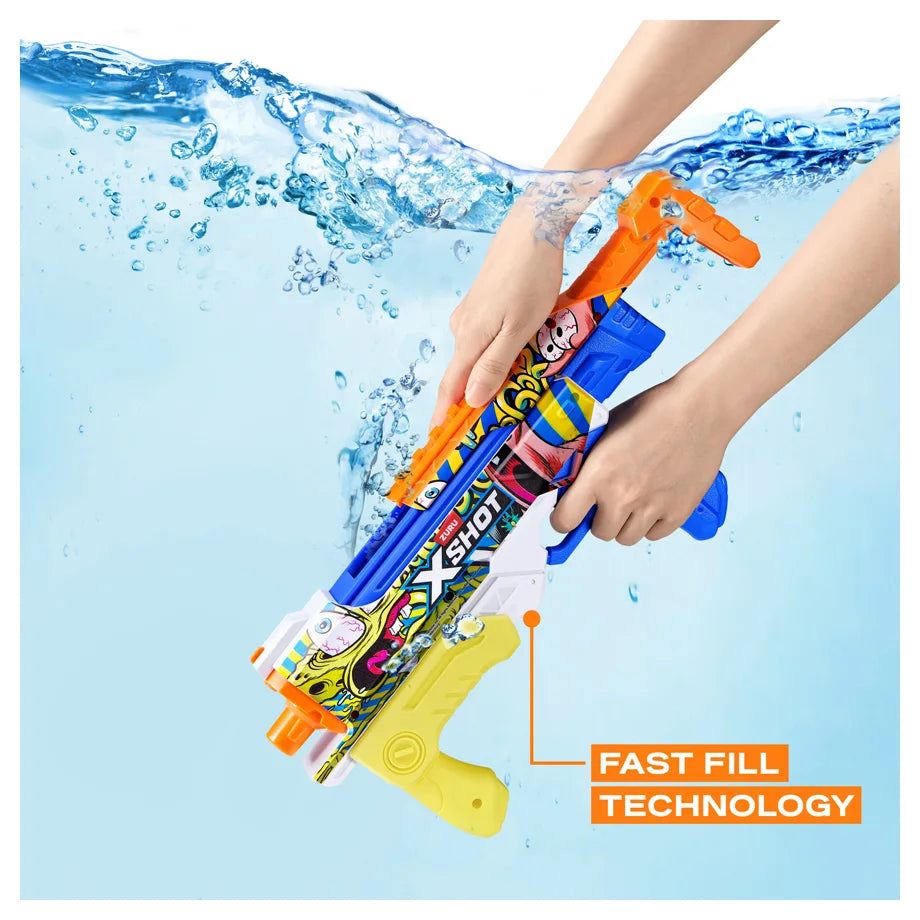 ZURU X-Shot Fast-Fill Skins Spongebob Hyperload S1 Water Blaster (6Pcs