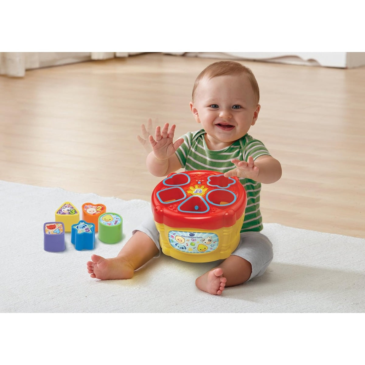 VTech Sort and Discover Drum, Musical Toy with Learning Games, Interactive Toy Suitable for Boys and Girls Aged 12 Months &amp; Over
