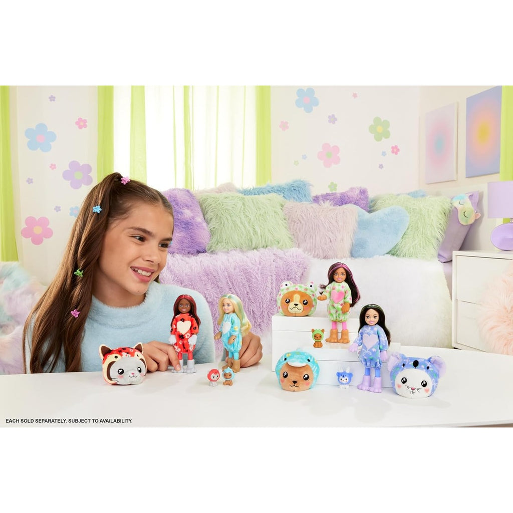 Barbie Cutie Reveal Chelsea Doll & Accessories, Animal Plush Costume & 6 Surprises Including Color Change, Bunny as Koala Bun