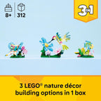 LEGO Creator 3 in1 Wild Animals: Colorful Hummingbird Building Toy for Girls, Boys, &amp; Kids, Ages 8+ - Build a Bird, Butterfly, or Tropical Fish - Gift Idea for Birthdays - 31384