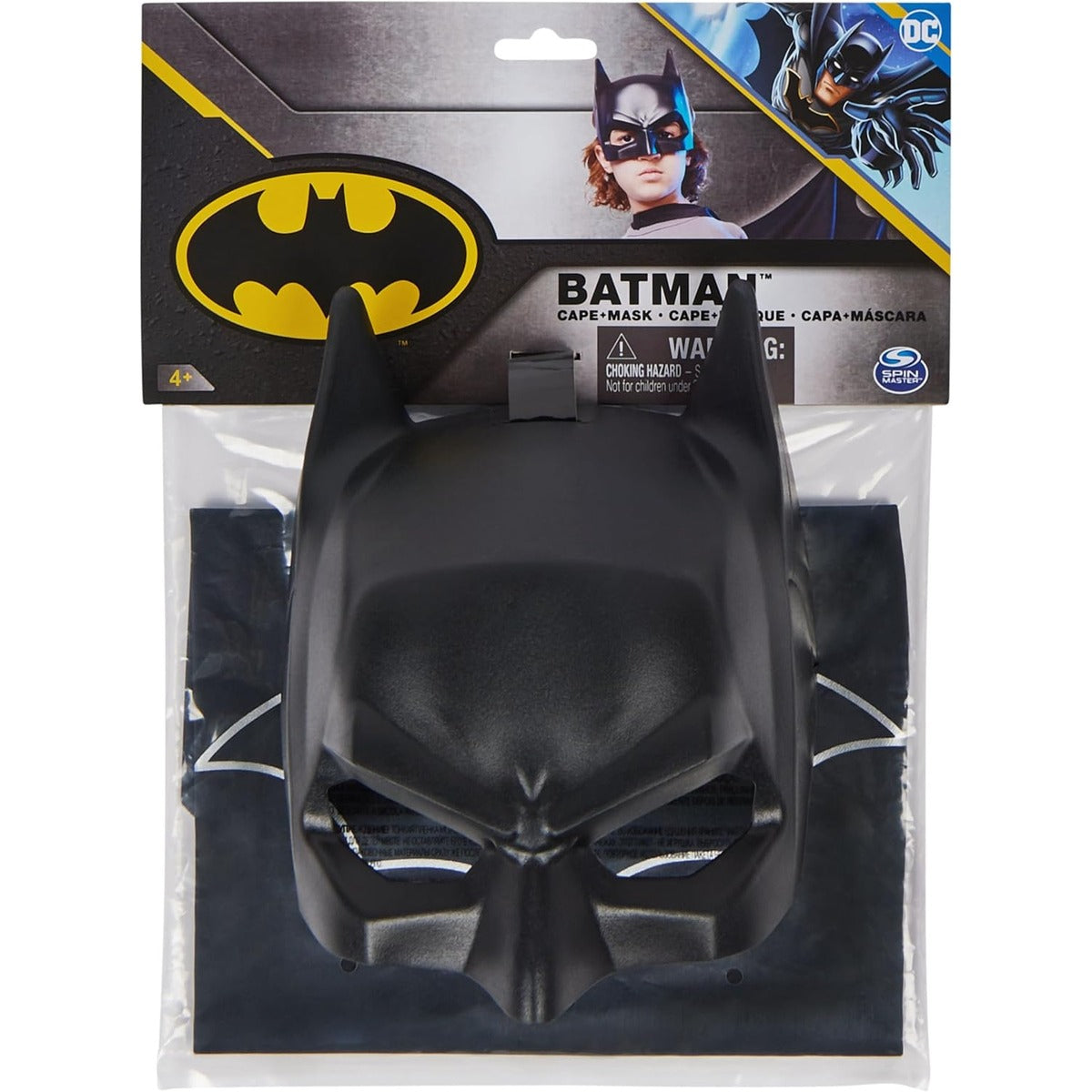 BATMAN DC Comics, Cape and Mask Set, Super Hero Costume Accessories, Kids Roleplay for Boys and Girls Ages 4+