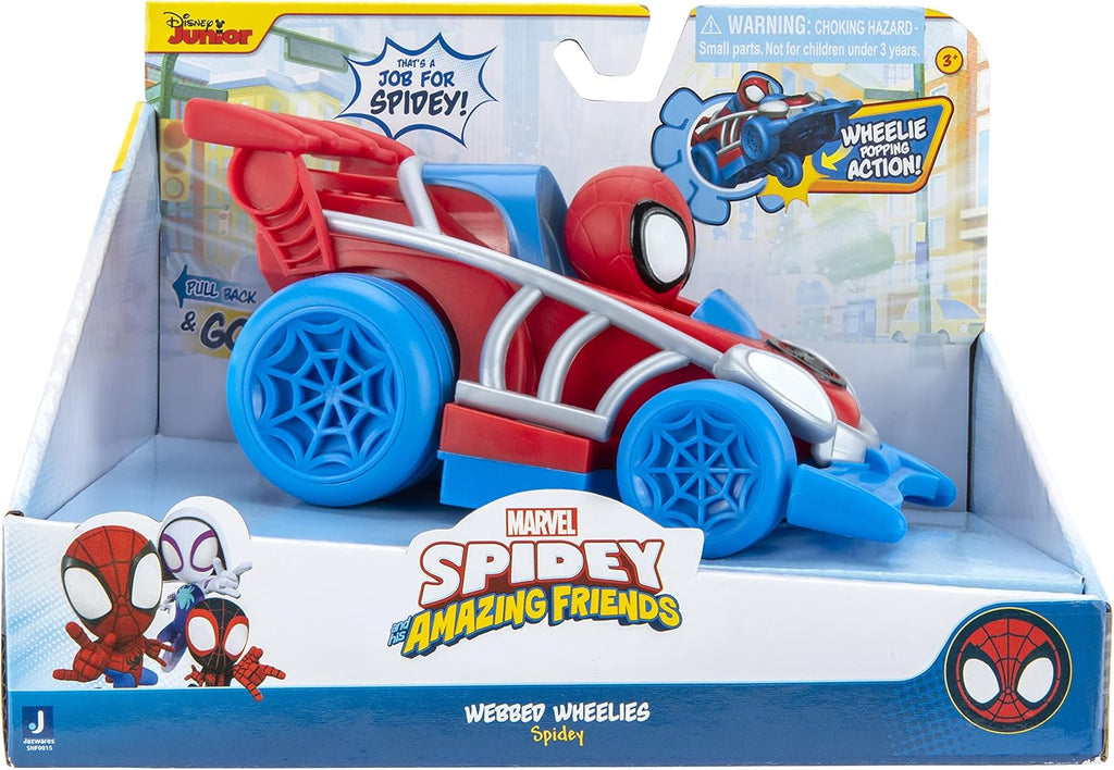 Jazwares Spidey and His Amazing Friends Webbed Wheelie Vehicle - Features Built-in Spidey Super Hero