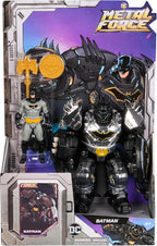 DC Comics, Metal Force Batman Action Figure, 6-Inch with 4-Inch Mini Figure, Built-in Blaster and Armor Suit, Super Hero Kids Toys for Boys and Girls Ages 4 and Up