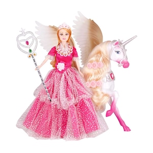 Princess Biancaneve Con Cavallo Fashion Doll Blue 30cm