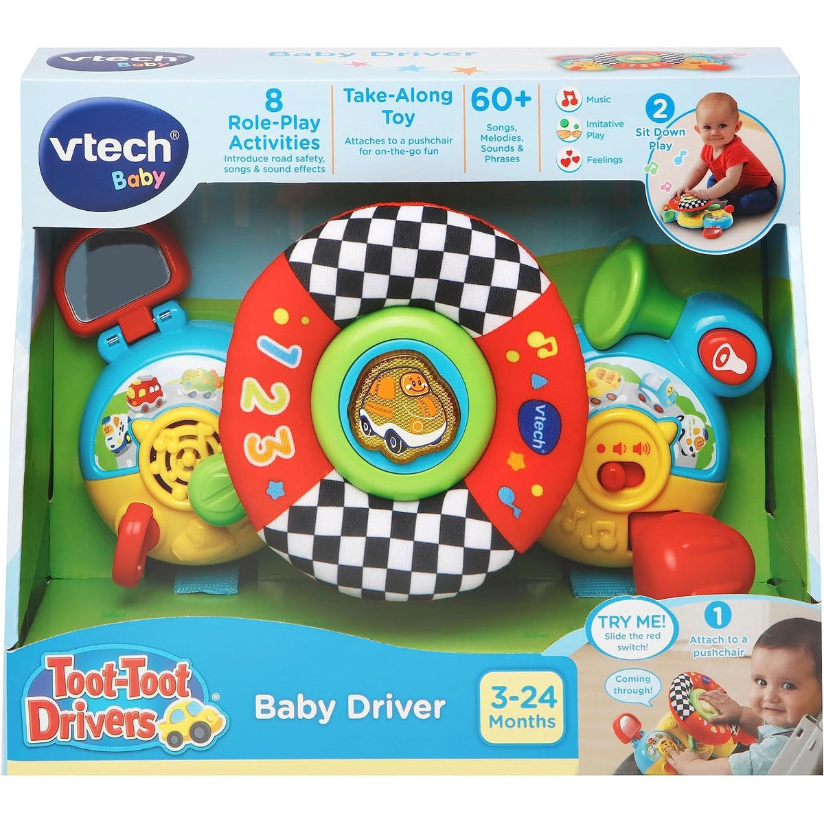 VTech Toot Toot Drivers Baby Driver, Interactive Pushchair Toy, Role