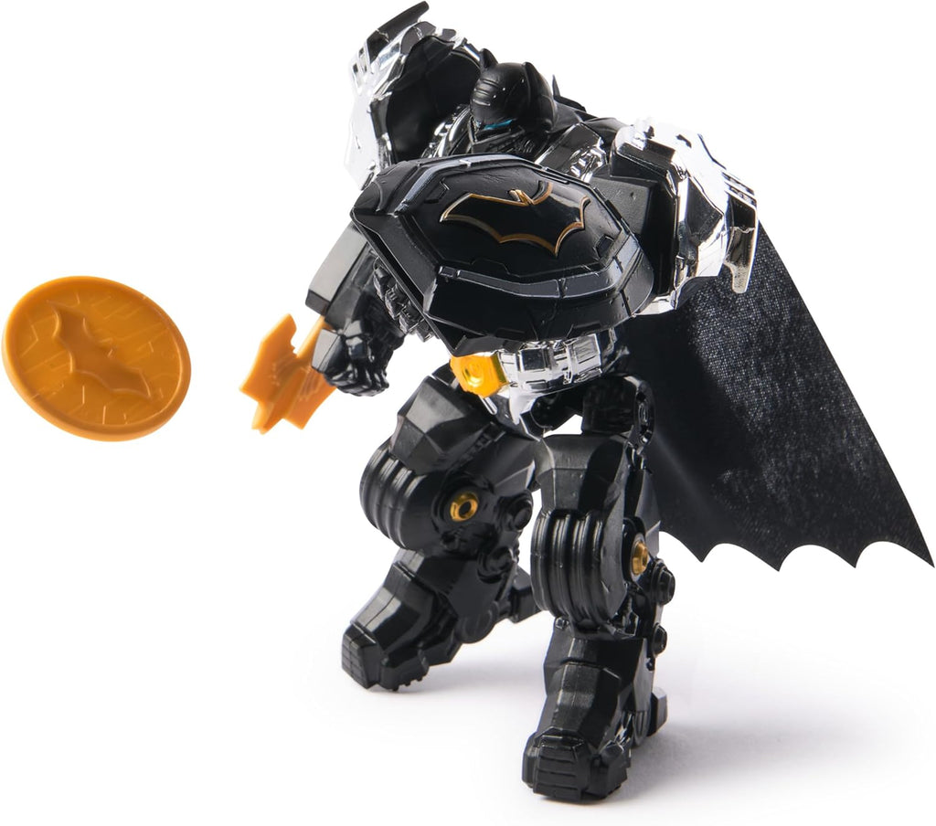 DC Comics, Metal Force Batman Action Figure, 6-Inch with 4-Inch Mini Figure, Built-in Blaster and Armor Suit, Super Hero Kids Toys for Boys and Girls Ages 4 and Up