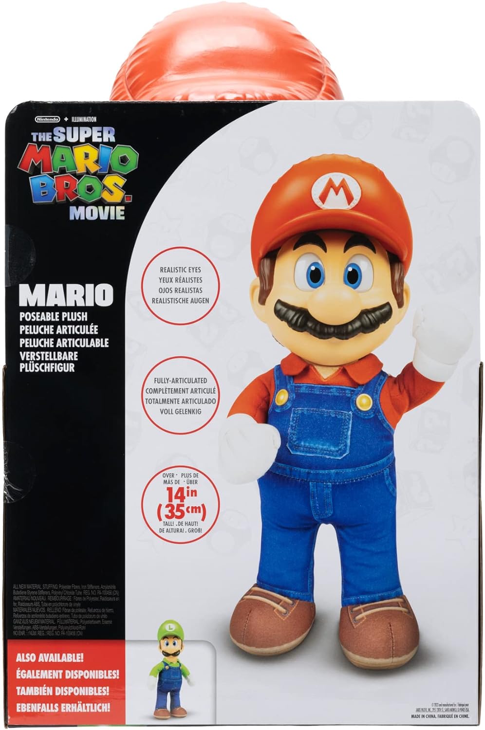Super Mario Movie Roto Mario Plush Figure 35 cm