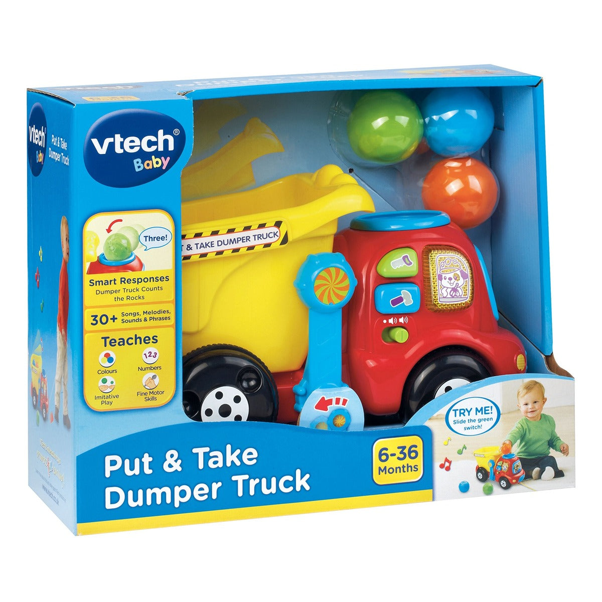 VTech Put and Take Dumper Truck, Baby Interactive Toys for Toddlers