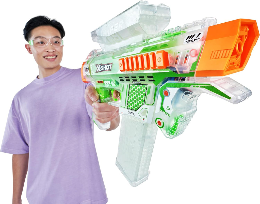 XSHOT Hyper Glow NightStrike Blaster (5,000) Pellets by ZURU, Motorized Blaster Outdoor Toy for Boys and Girls, Teens and Adults Aged 14+