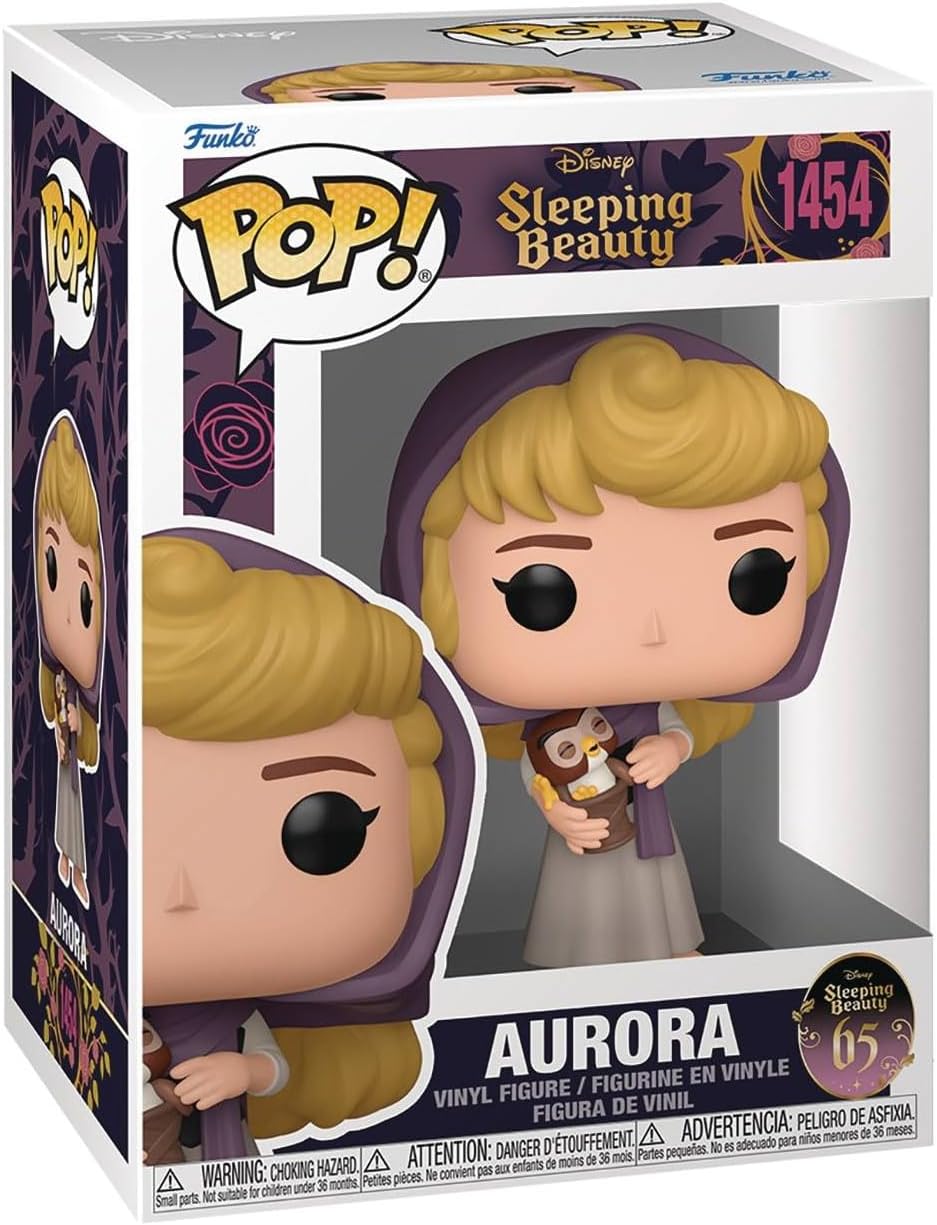 POP Disney: Sleeping Beauty 65th Anniversary - Aurora with Owl Funko Vinyl Figure (Bundled with Compatible Box Protector Case), Multicolor, 3.75 inches