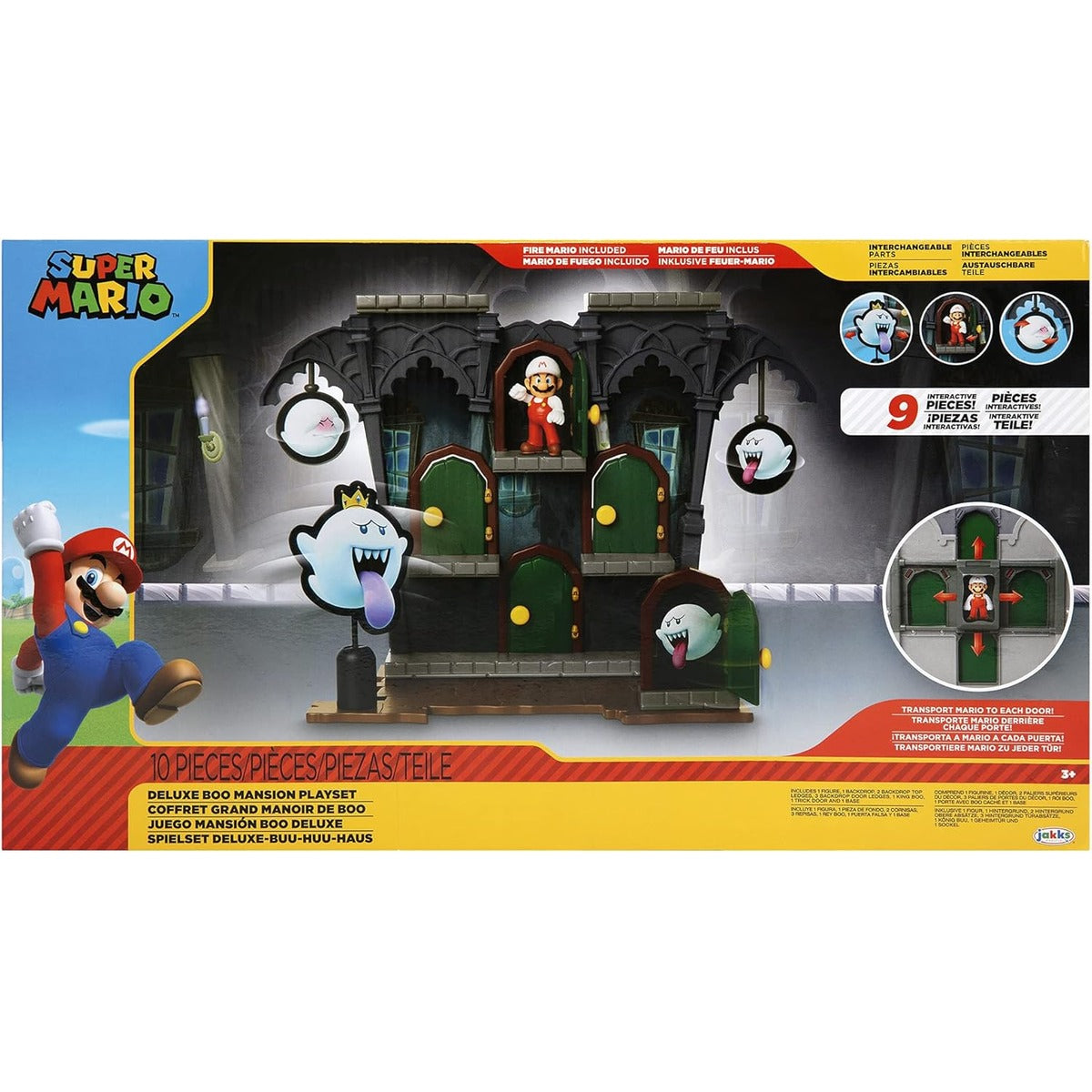 Super Mario Action Figures Deluxe Boo Mansion Playset
