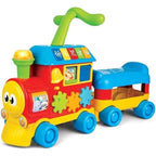 Winfun Walker Ride-On Learning Train | 3‑in‑1 Grow-With-Me Train - Sit‑Play, Push Walker & Ride-On with Learning Buttons, Light-Up Engine, Gears & Sound Effects