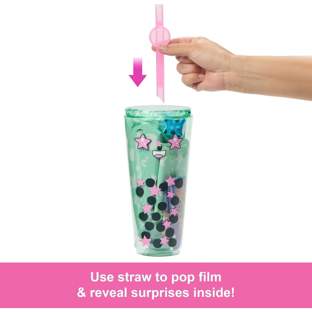 Barbie Pop Reveal Bubble Tea Series Doll & Accessories with Pet, 8 Surprises Include Color Change, Cup with Storage (Styles M