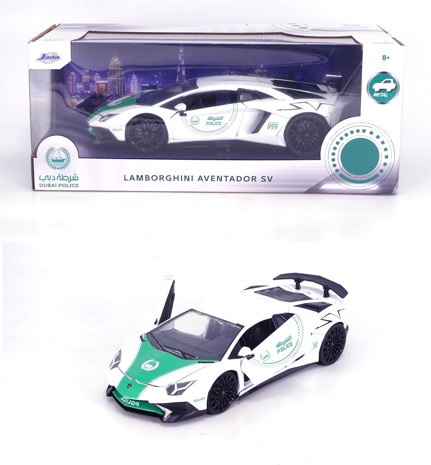 Jada 1:24 Scale 2017 Lamborghini Dubai Police Die-Cast Model Car