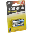 Toshiba Long-Lasting Vibration Resistance High Power Alkaline AA