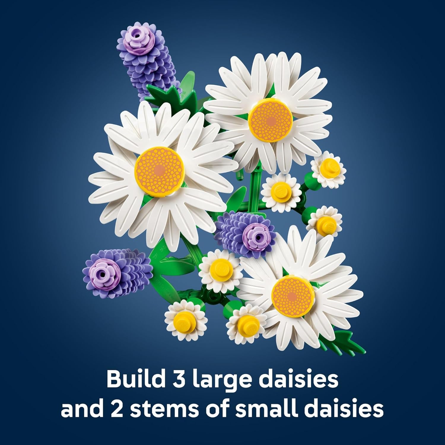 LEGO Botanicals Daisies Building Toy - Artificial Flowers Crafting Kit for Girls &amp; Boys, Ages 9+ - Gift for Easter Baskets - Kids Room Decor for Book Shelf or Desk - 11508