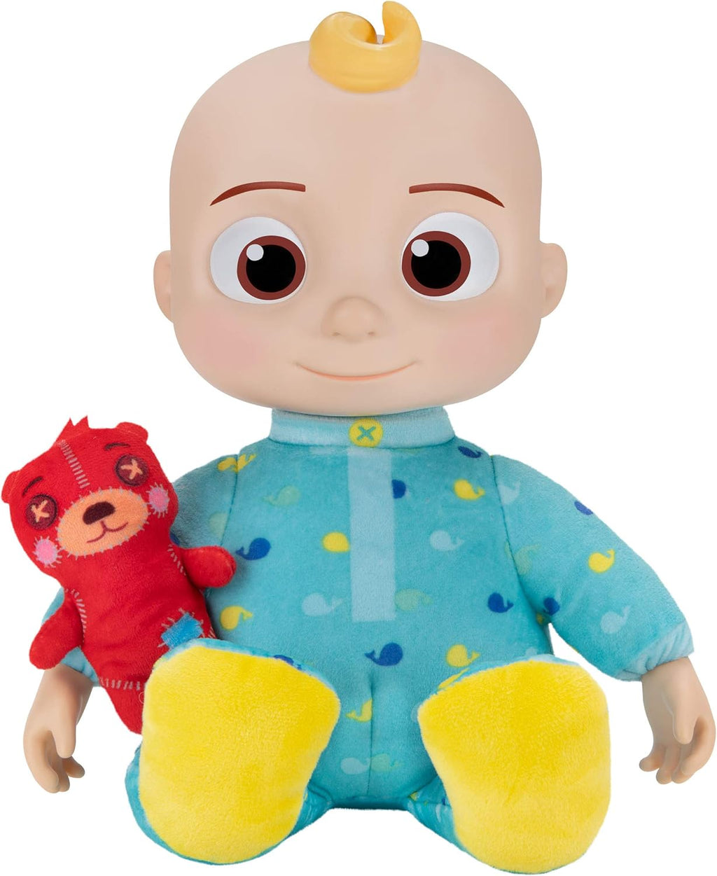 CoComelon Musical JJ Plush Doll - Press Tummy to Sing Bedtime Song Clips - Includes Feature and Small Pillow Plush Teddy Bears