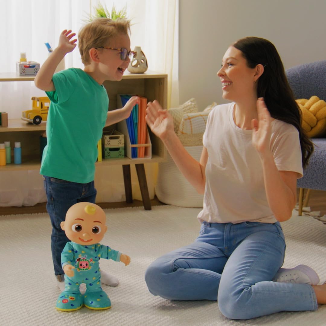 CoComelon Dancing JJ Feature Doll - Learn to Dance with JJ - Lights, Sounds, Songs, Freeze Dance, and More - Move and Groove with 14” JJ - Toys for Babies, Toddlers, and Preschoolers