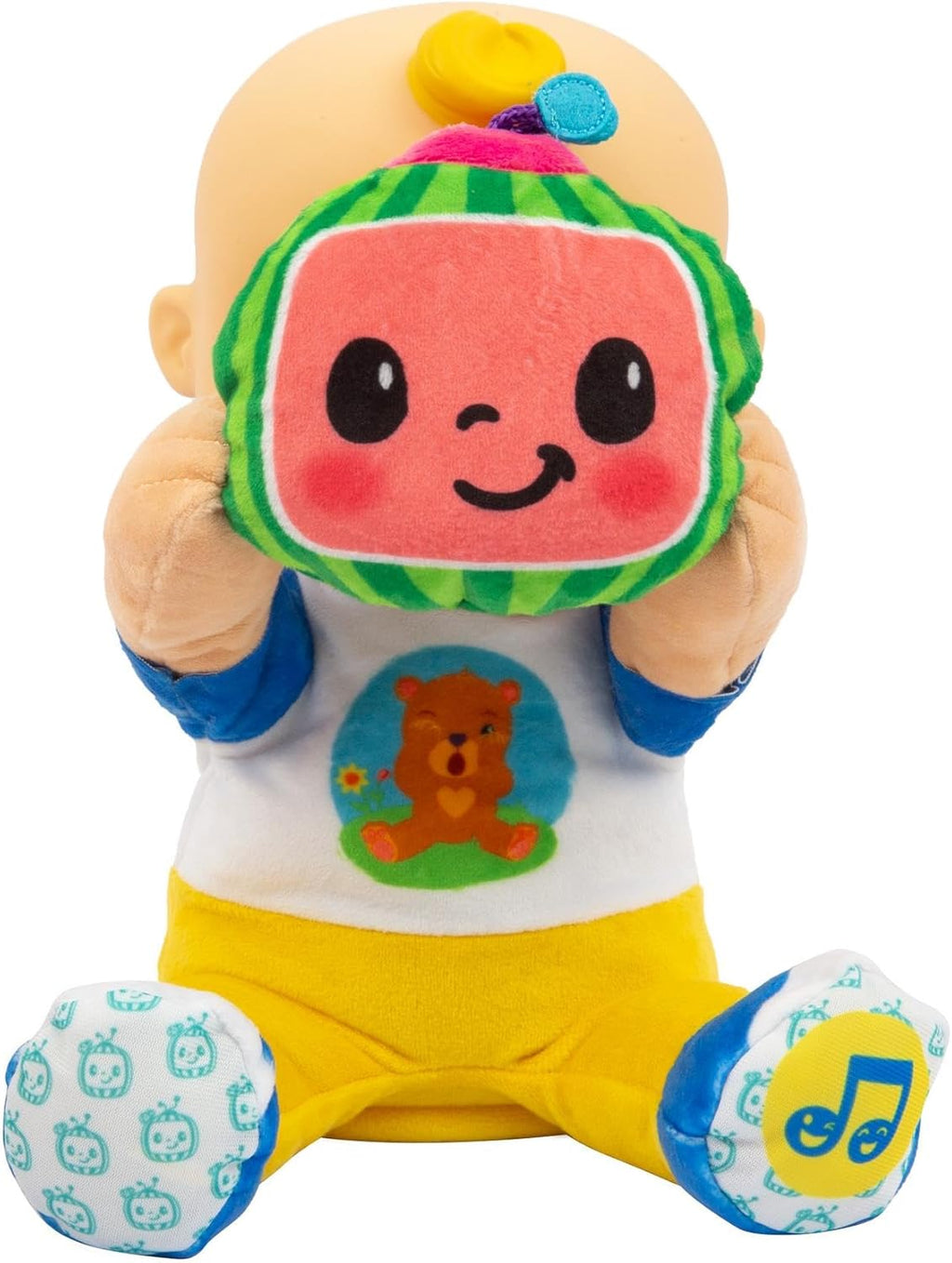 Giochi Preziosi Cocomelon Peek A Boo JJ - JJ in Plush Version 30 cm with Motorised Sounds and Movements for Playing Bubu Seven Years, for Children from 2 Years, Ccm41000