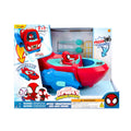 MARVEL Spidey and His Amazing Friends Spidey Transforming Web-Wave Cruiser - 9-Inch 2-In-1 Vehicle with Free Wheels and Web Dart Launchers