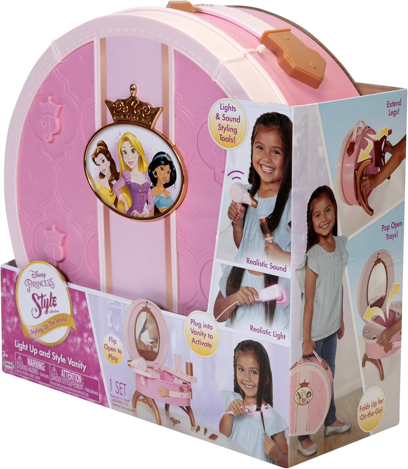 Disney Princess Vanity Style Collection Light Up and Style Vanity
