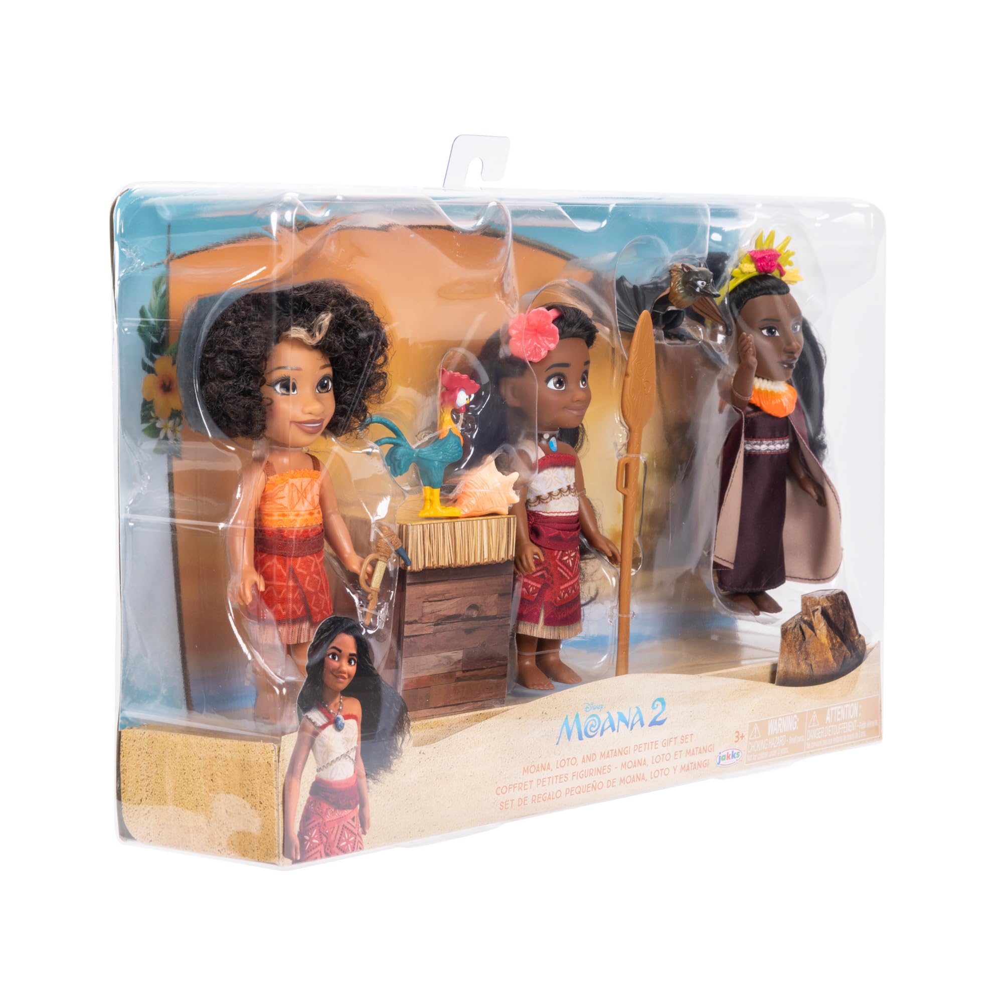 Disney Moana 2 Gift Set: Moana, Loto & Matangi Petite Dolls