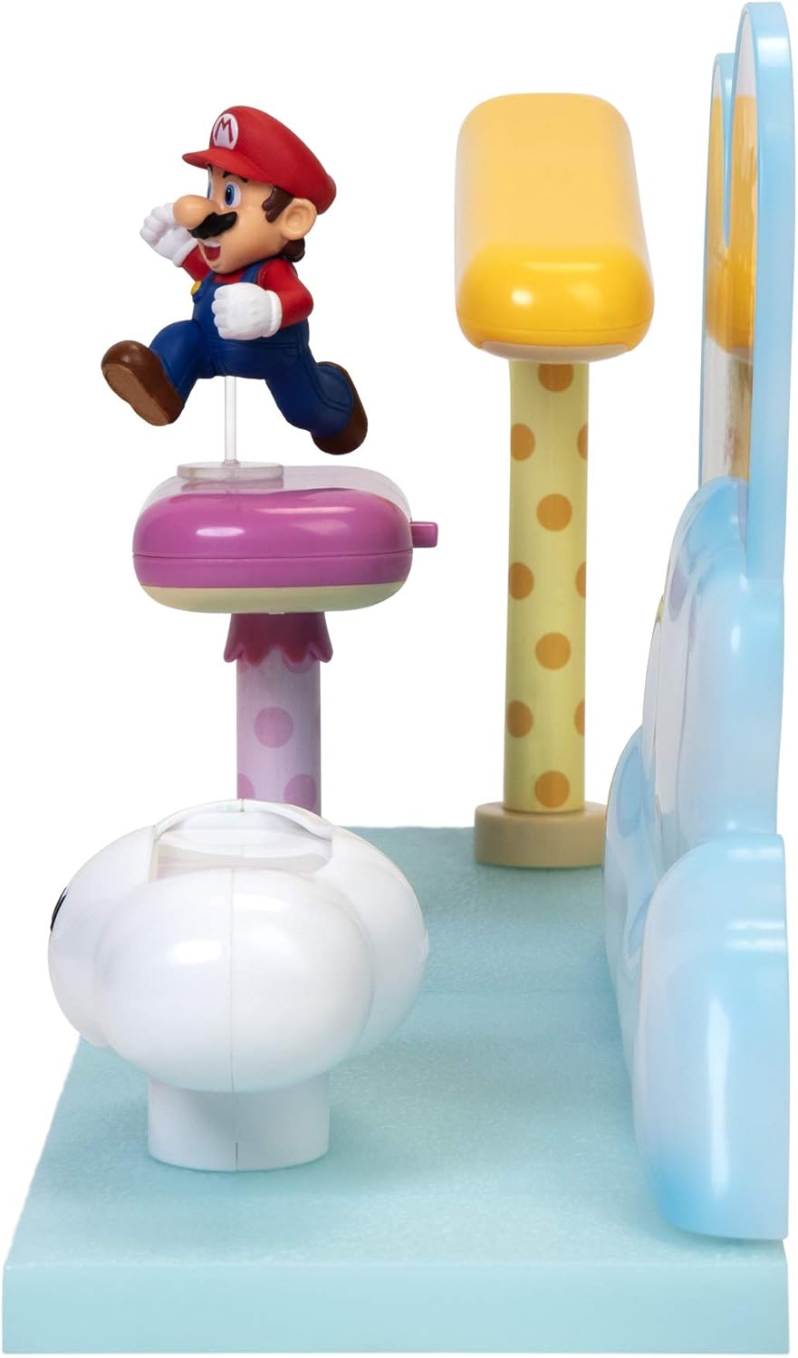 Super Mario Cloud World Diorama Set with 2.5" Running Mario Action Figure
