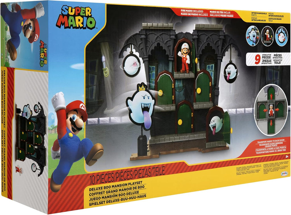Super Mario Action Figures Deluxe Boo Mansion Playset