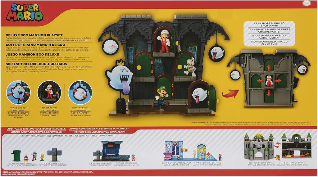 Super Mario Action Figures Deluxe Boo Mansion Playset
