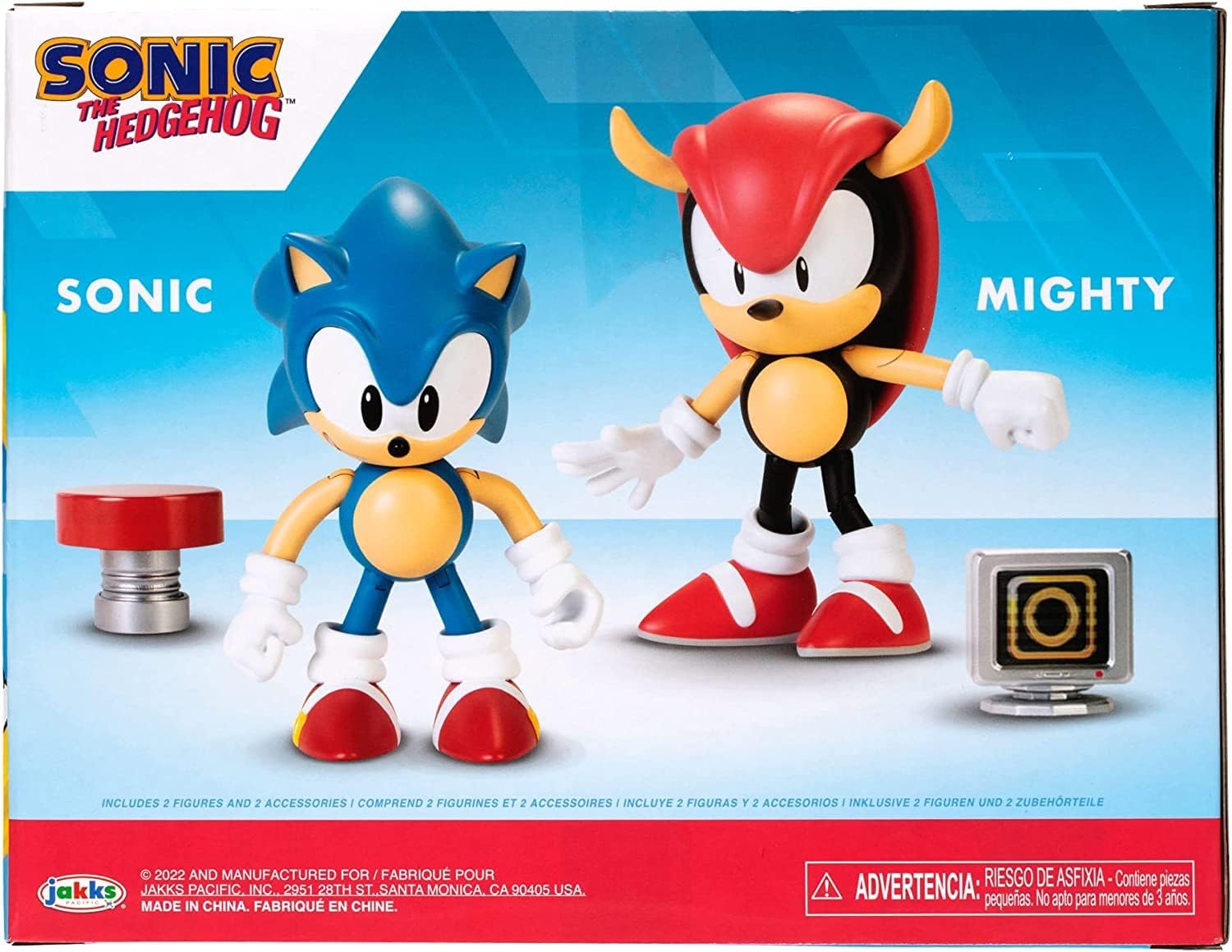 Sonic the Hedgehog 4" Action Figure 2 Pack Classic Sonic & Classic Mighty