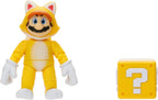 THE SUPER MARIO BROS. MOVIE 5 Inch Action Figures Series 2 Cat Mario Figure with Block