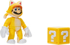 THE SUPER MARIO BROS. MOVIE 5 Inch Action Figures Series 2 Cat Mario Figure with Block