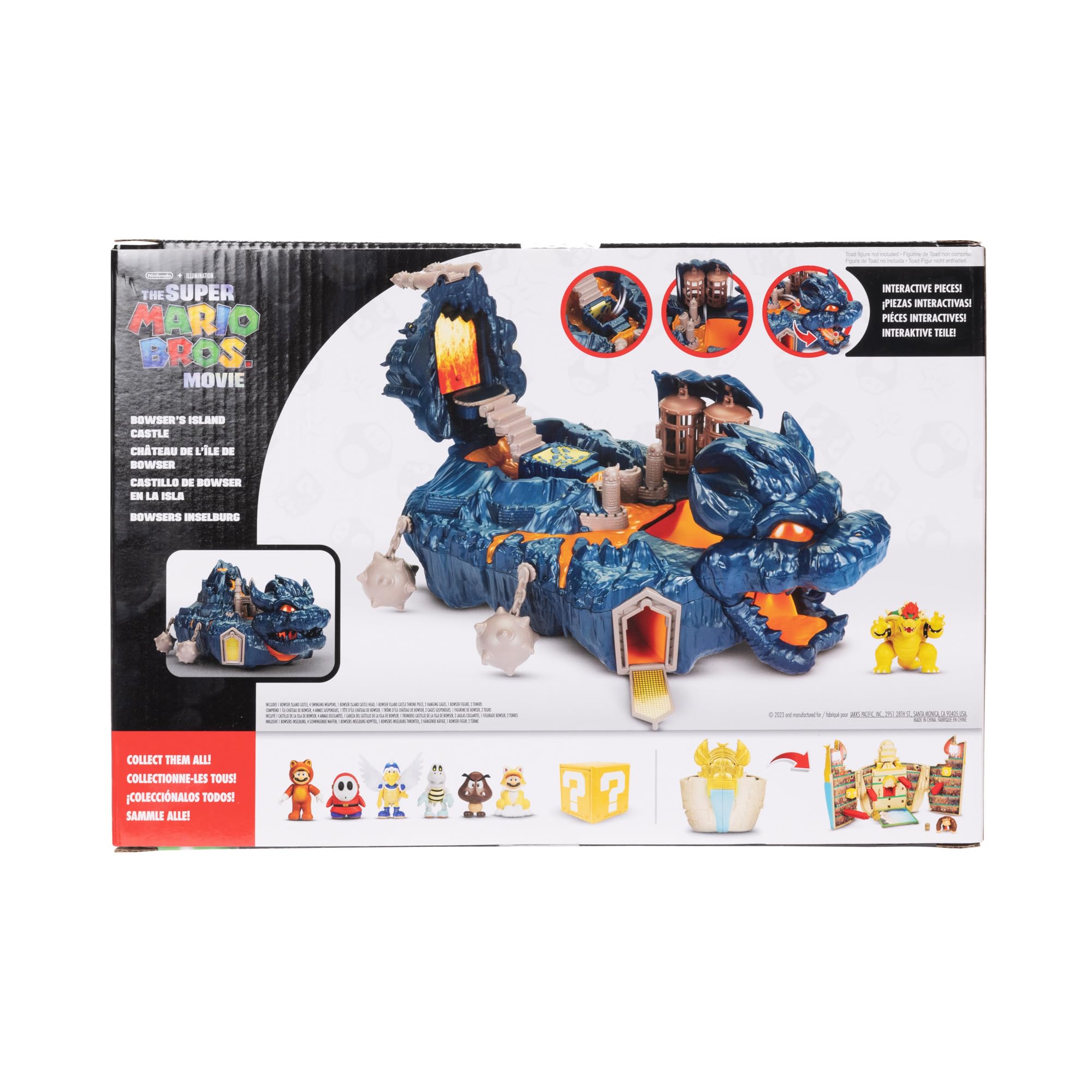 The Super Mario Bowser Island Castle Playset with 2.5” Bowser Action