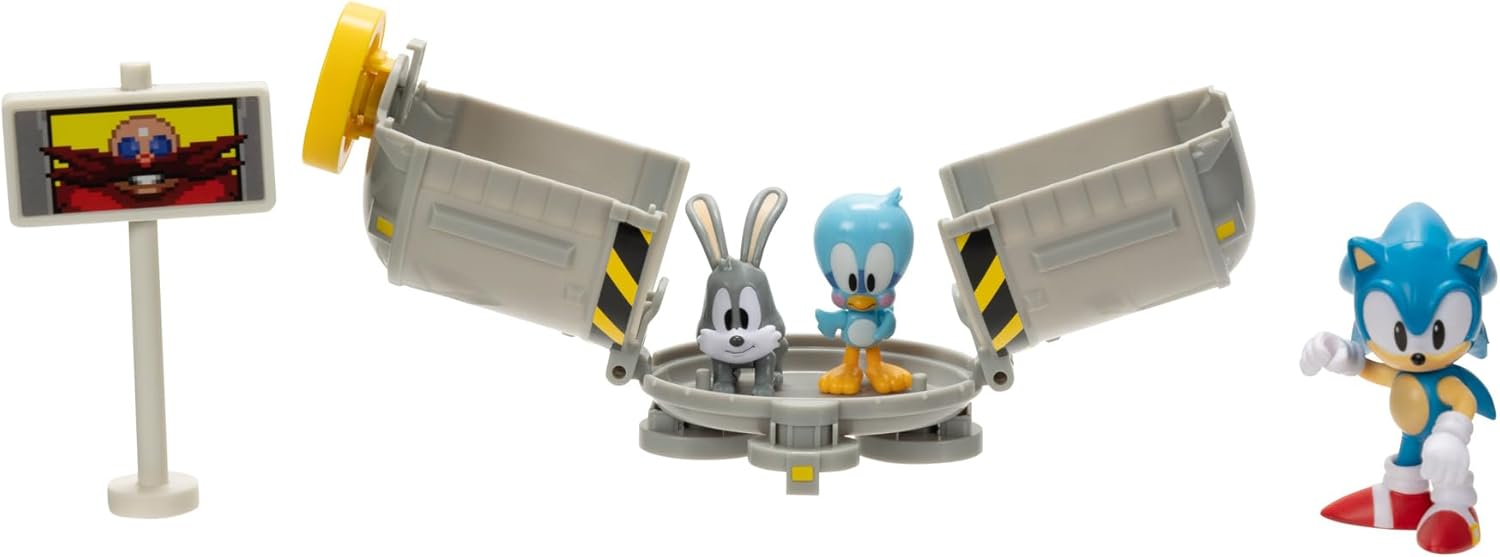 Sonic The Hedgehog 2.5" Level Clear Diorama with Sonic, flicky & Pocky
