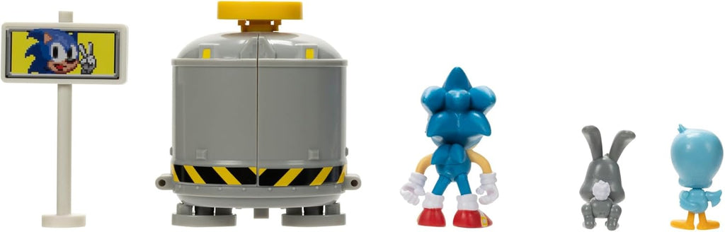 Sonic The Hedgehog 2.5" Level Clear Diorama with Sonic, flicky & Pocky