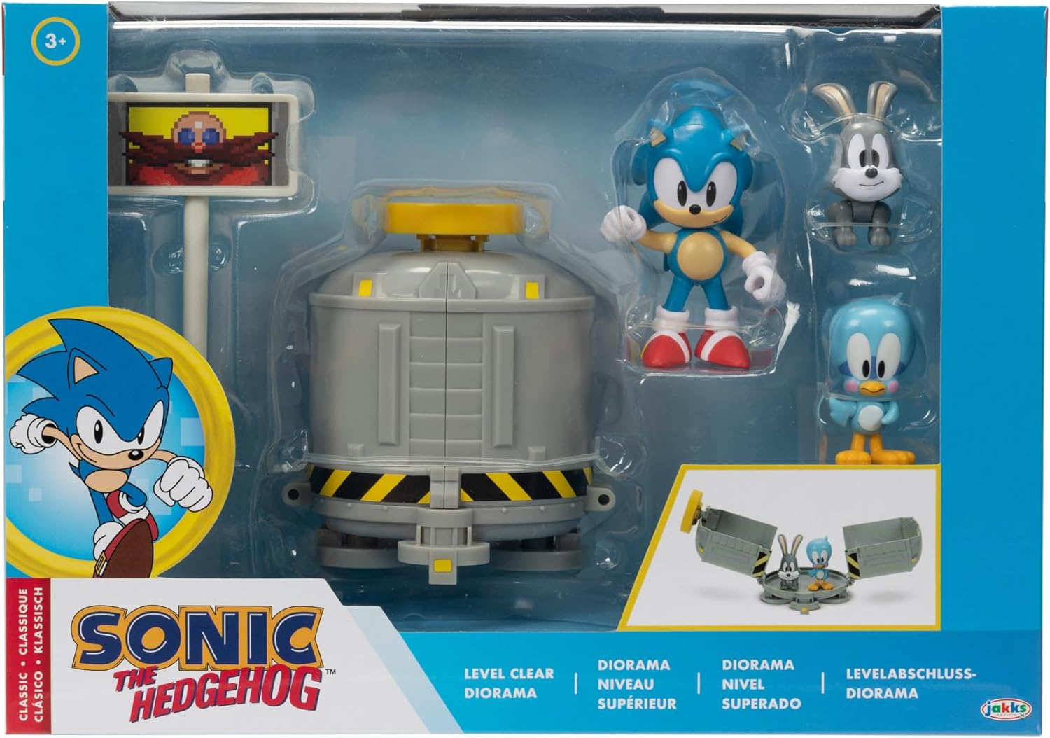 Sonic The Hedgehog 2.5" Level Clear Diorama with Sonic, flicky & Pocky