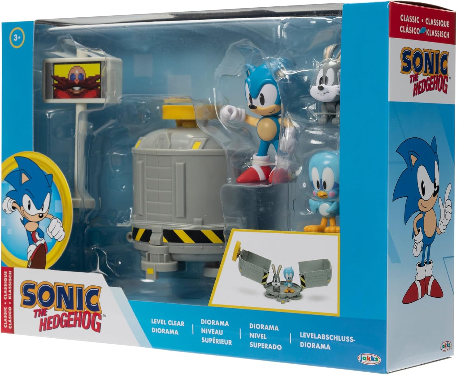 Sonic The Hedgehog 2.5" Level Clear Diorama with Sonic, flicky & Pocky