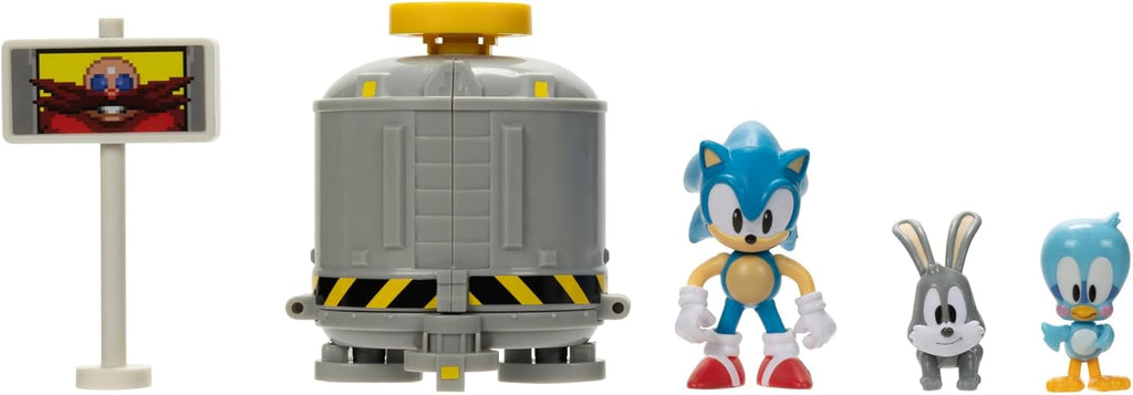 Sonic The Hedgehog 2.5" Level Clear Diorama with Sonic, flicky & Pocky