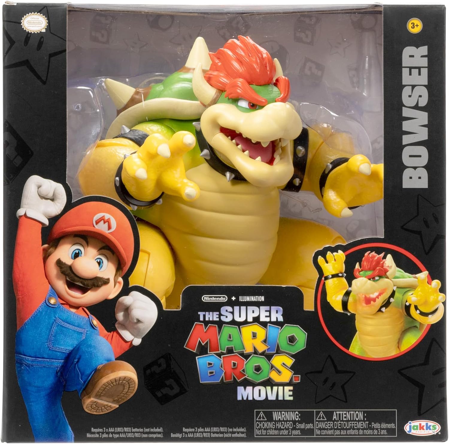 THE SUPER MARIO BROS. MOVIE 7-Inch Feature Bowser Action Figure with