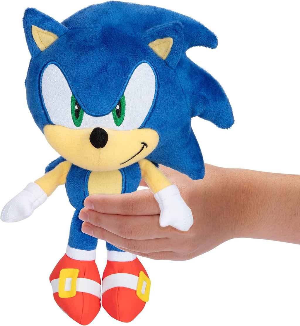 JAKKS Pacific Sonic The Hedgehog Plush 9-Inch Modern Sonic Collectible Toy