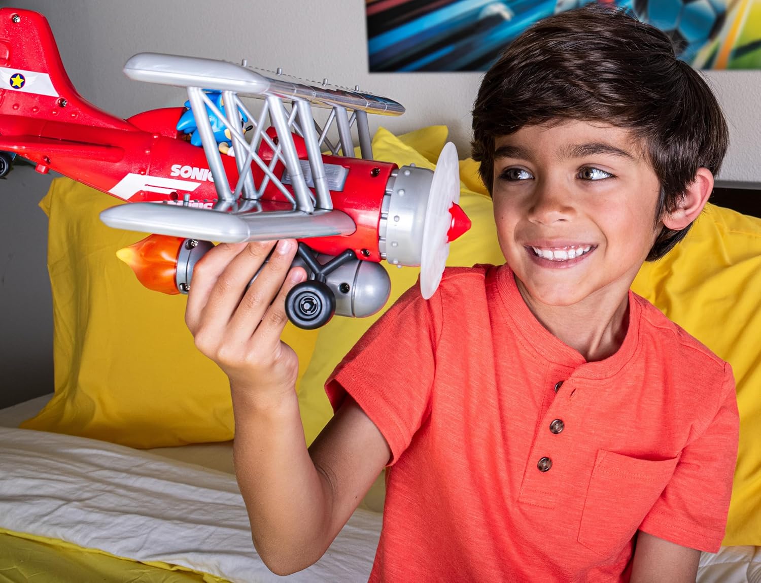 Sonic The Hedgehog Tornado Biplane Playset with 2.5" Sonic Action Figure