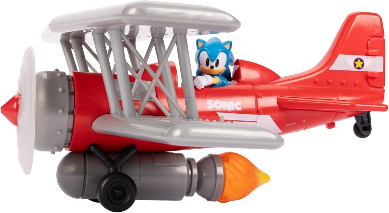 Sonic The Hedgehog Tornado Biplane Playset with 2.5" Sonic Action Figure