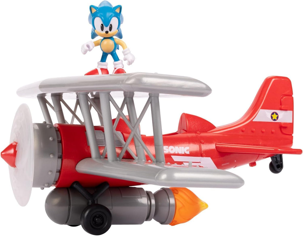 Sonic The Hedgehog Tornado Biplane Playset with 2.5" Sonic Action Figure