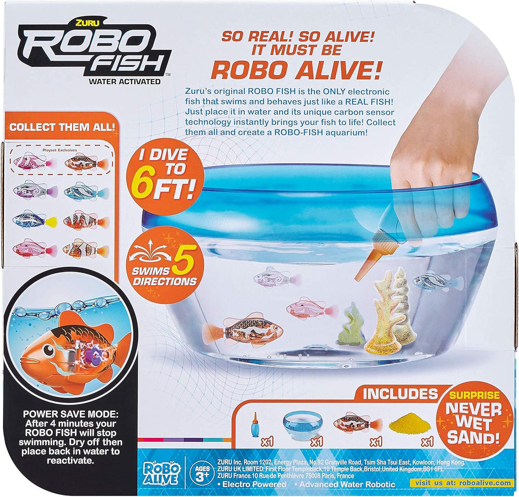 Robo Alive Robo Fish 7126 Robotic Fish S1 PLAYSET Bulk, Assorted Colours