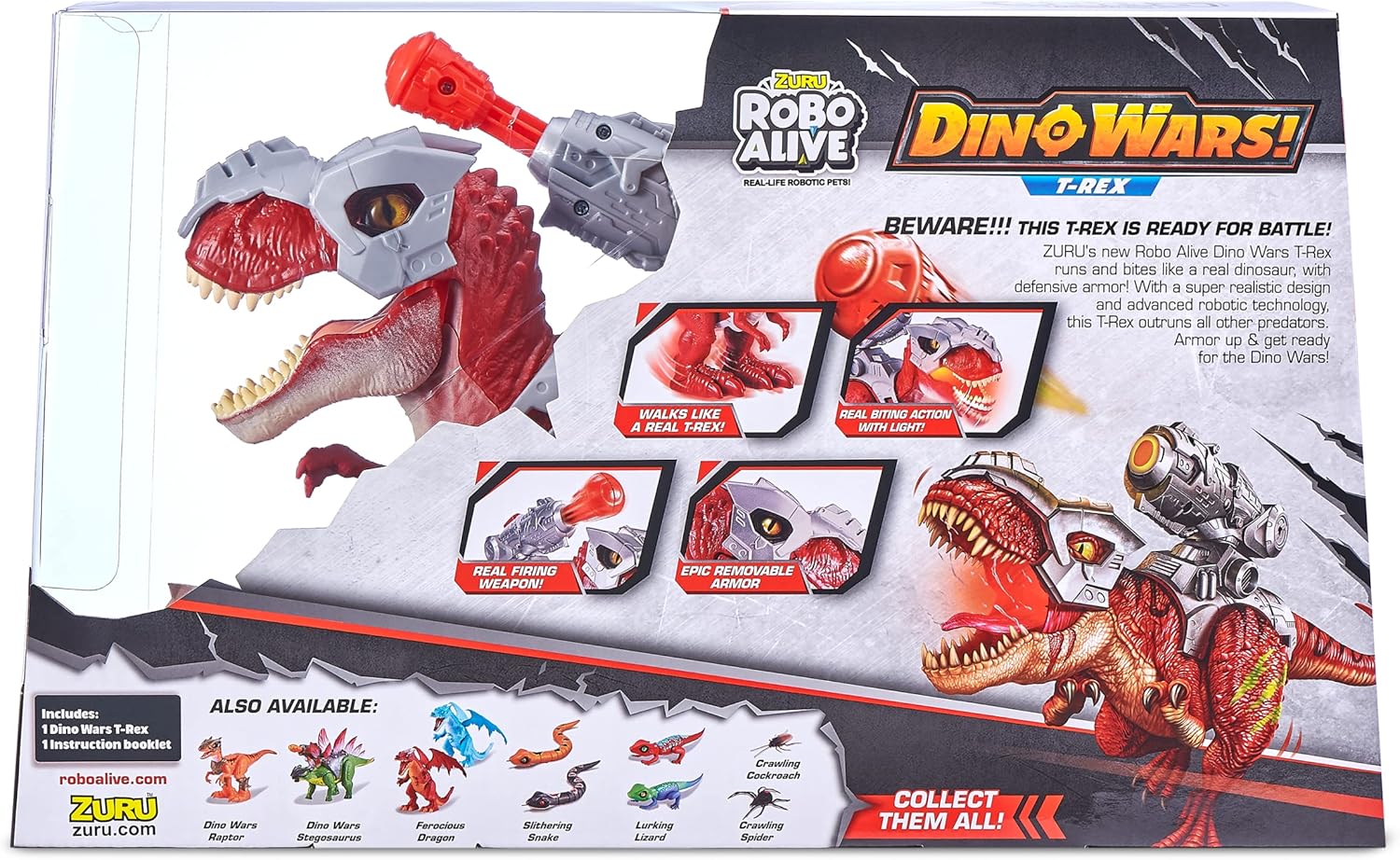 United Pacific Designs 7132: Zuru Robo Alive Dino Wars Series 1 T-Rex