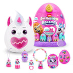 Rainbocorns Eggzania Surprise Mania Series 1 (Unicorn) by ZURU, Collectible Plush Stuffed Animal, Surprise Eggs, 5 Mini Eggs, Stickers, DIY Jewelry, Slime, Ages 3+ for Girls, Children
