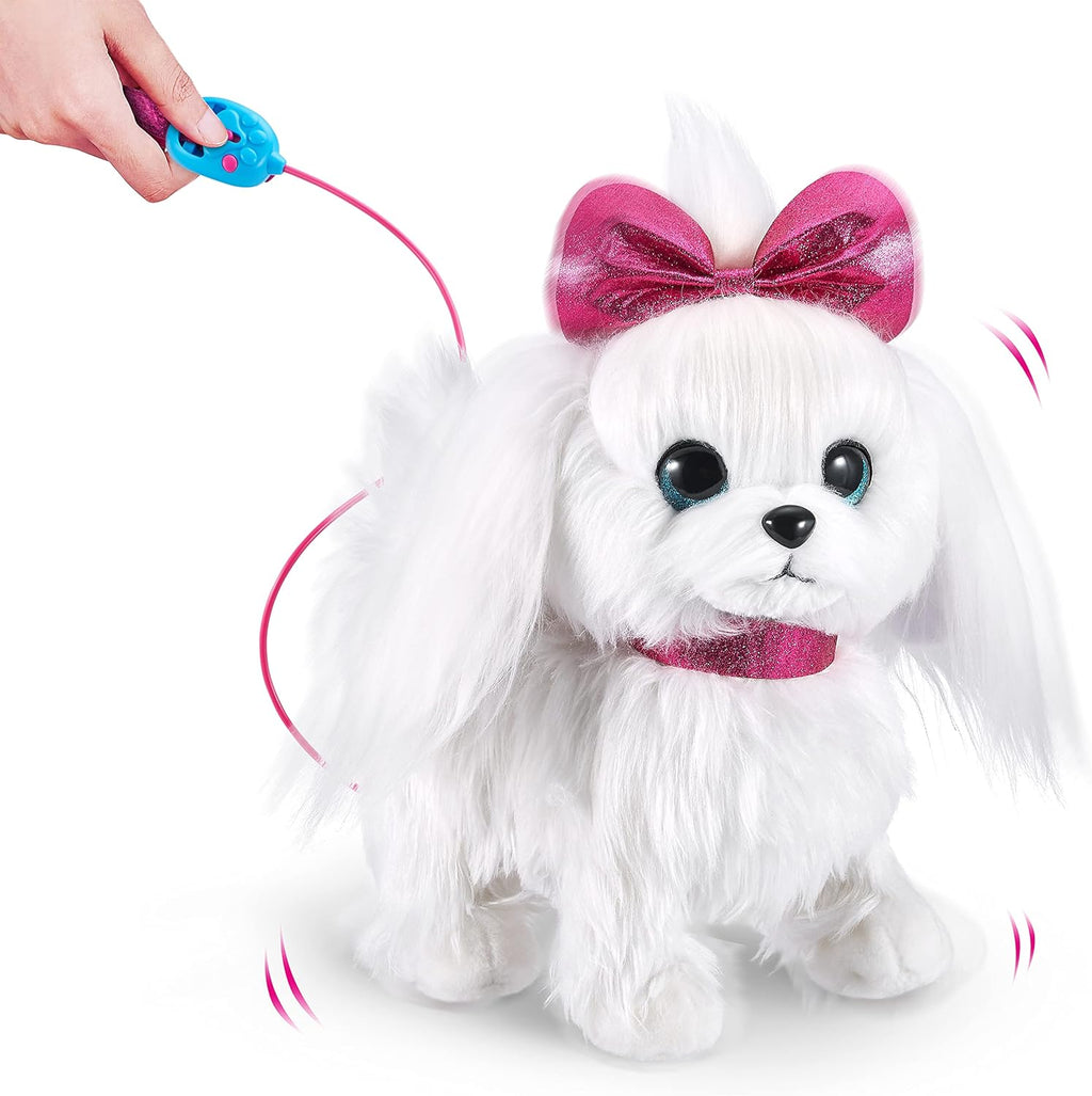Pets Alive Lil' Paw The Walking Puppy by ZURU Interactive Dog That Walk, Waggle, and Barks, Interactive Plush Pet, Electronic Leash, Soft Toy for Kids and Girls